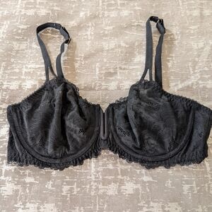Auden Black Lace Unlined Balconette Underwire Bra NWOT